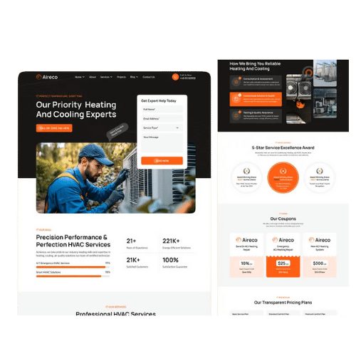 HVAC contractor website design San Diego