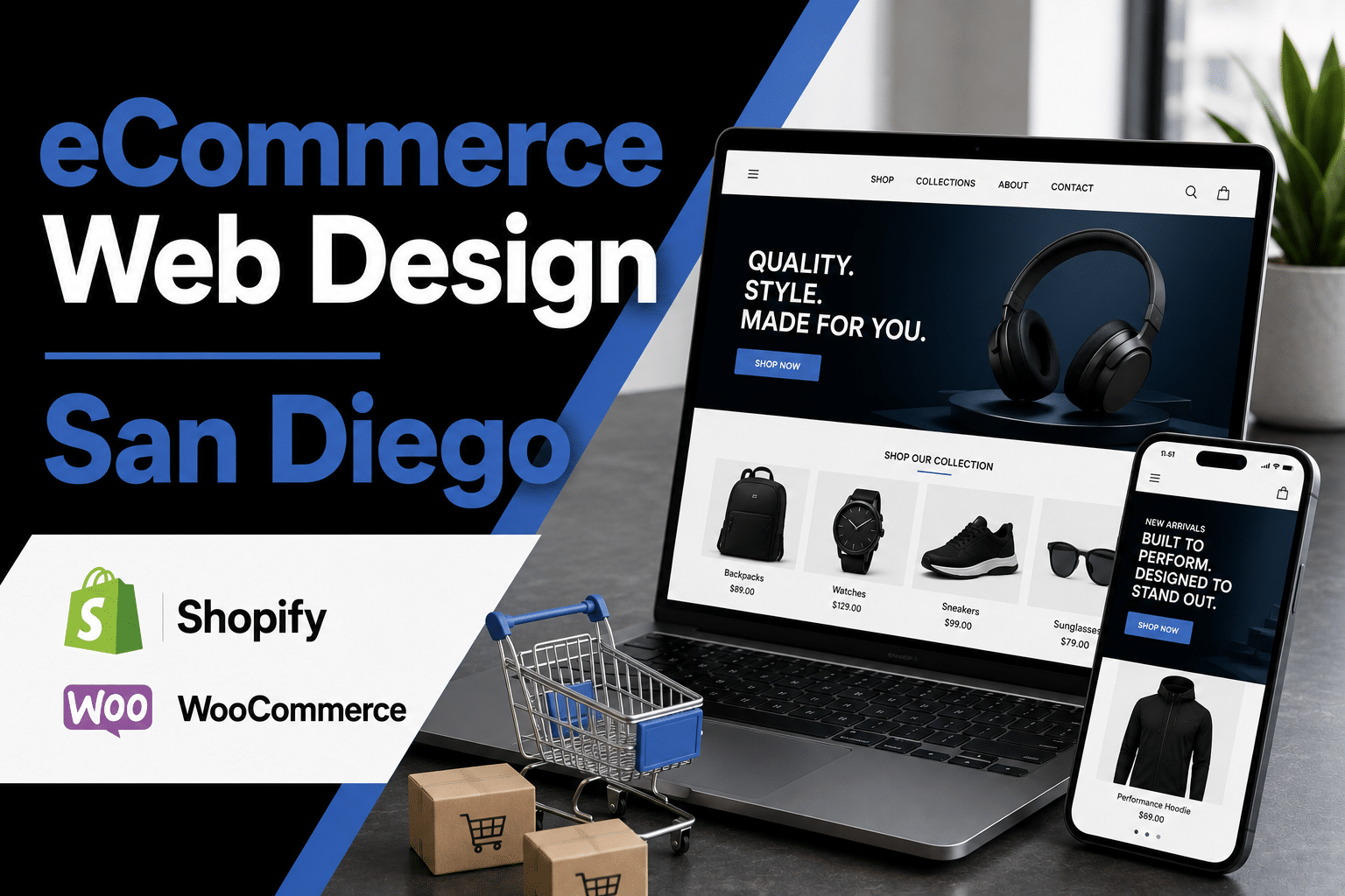 eCommerce Web Design San Diego — Shopify and WooCommerce