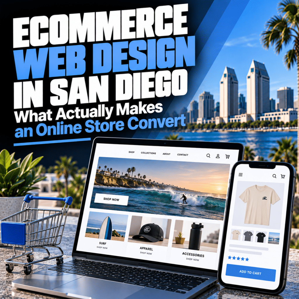 Ecommerce Web Design in San Diego- What Actually Makes an Online Store Convert